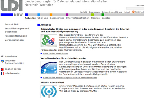 Behördenwebsite LDI