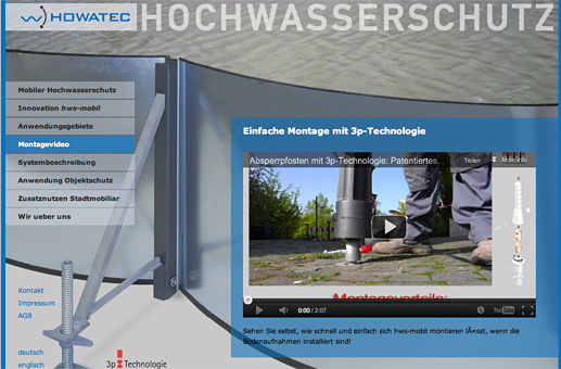Howatec Hochwasserschutz Videoplayer